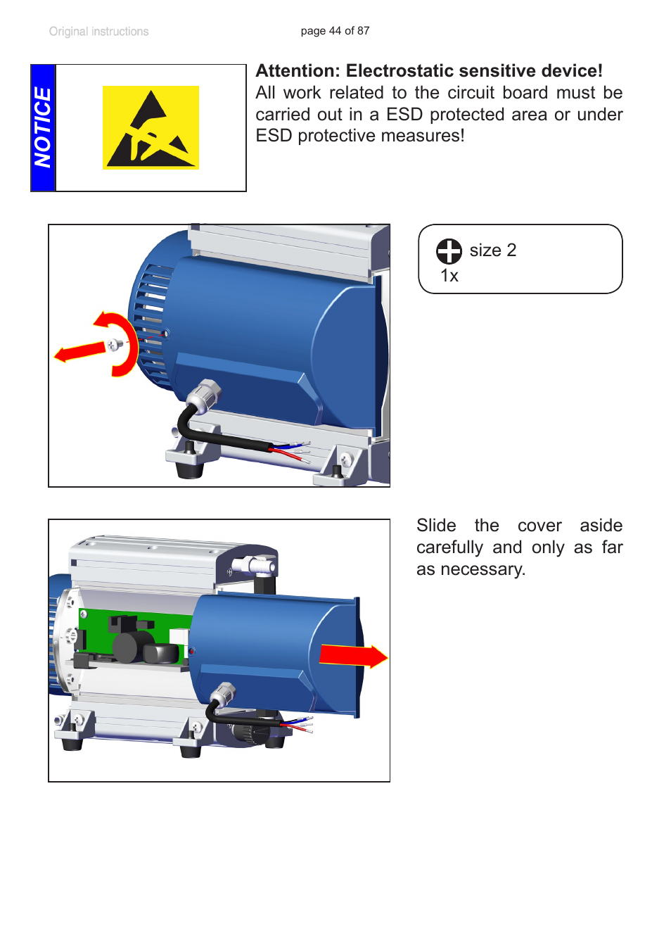 Notice | VACUUBRAND MD 1C VARIO-SP User Manual | Page 44 / 87