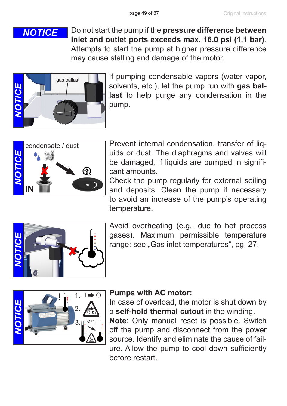 Notice | VACUUBRAND MD 1C VARIO-SP User Manual | Page 49 / 87