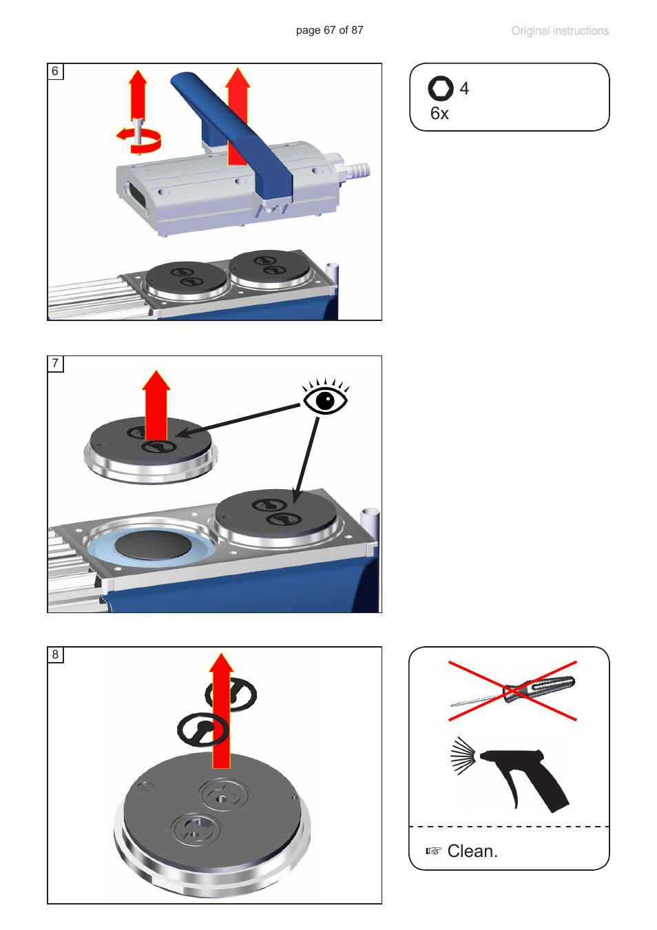 46x + clean | VACUUBRAND MD 1C VARIO-SP User Manual | Page 67 / 87