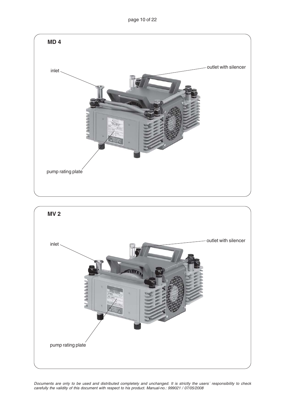 VACUUBRAND MZ 4 User Manual | Page 10 / 22