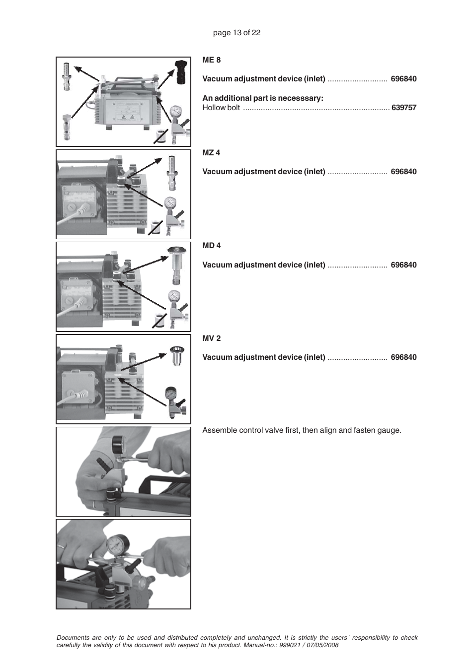 VACUUBRAND MZ 4 User Manual | Page 13 / 22