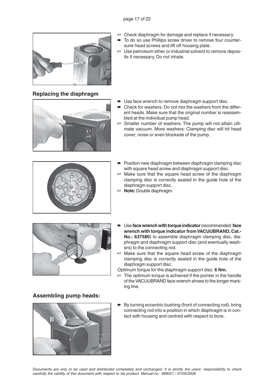 VACUUBRAND MZ 4 User Manual | Page 17 / 22