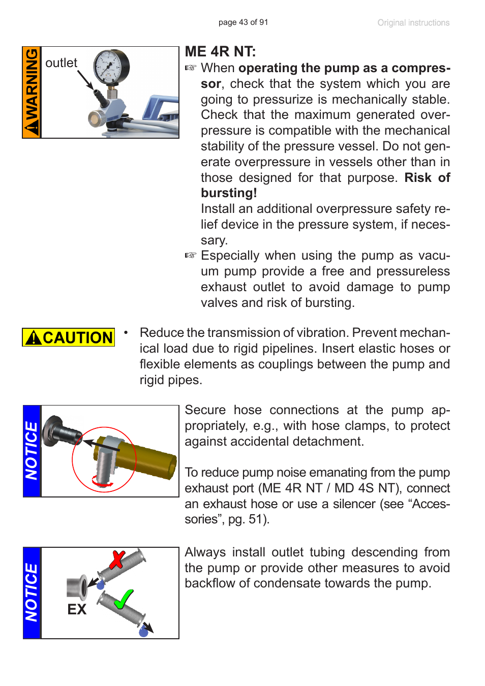 Notice | VACUUBRAND MZ 2S NT User Manual | Page 43 / 91
