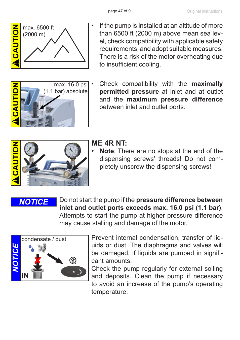 Notice | VACUUBRAND MZ 2S NT User Manual | Page 47 / 91