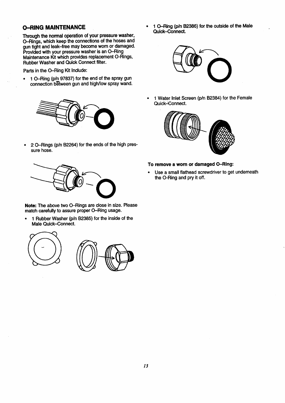 Ring maintenance | Craftsman 580.761800 User Manual | Page 13 / 28