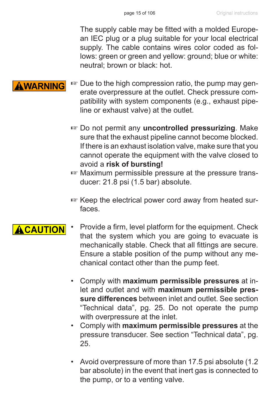 VACUUBRAND MV 2 NT VARIO User Manual | Page 15 / 106