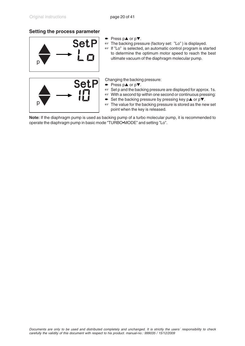 VACUUBRAND MV 2 VARIO User Manual | Page 20 / 41