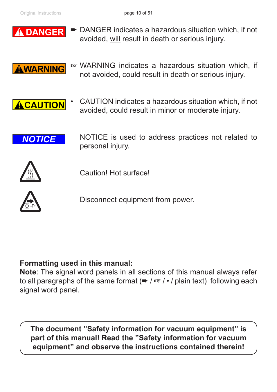 Notice | VACUUBRAND MZ 2 VARIO-SP User Manual | Page 10 / 51