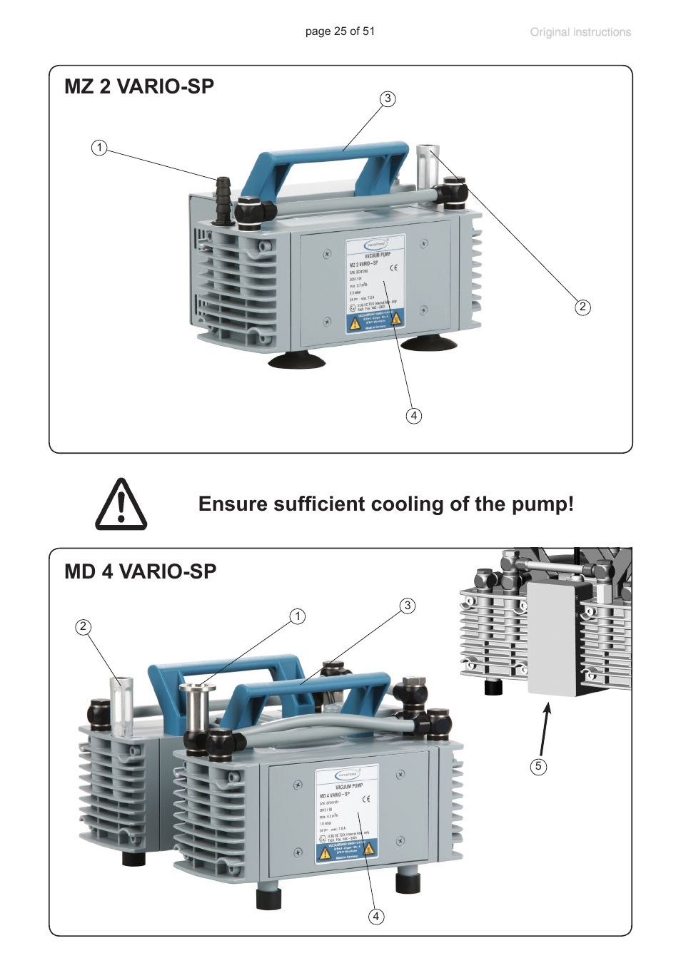 VACUUBRAND MZ 2 VARIO-SP User Manual | Page 25 / 51