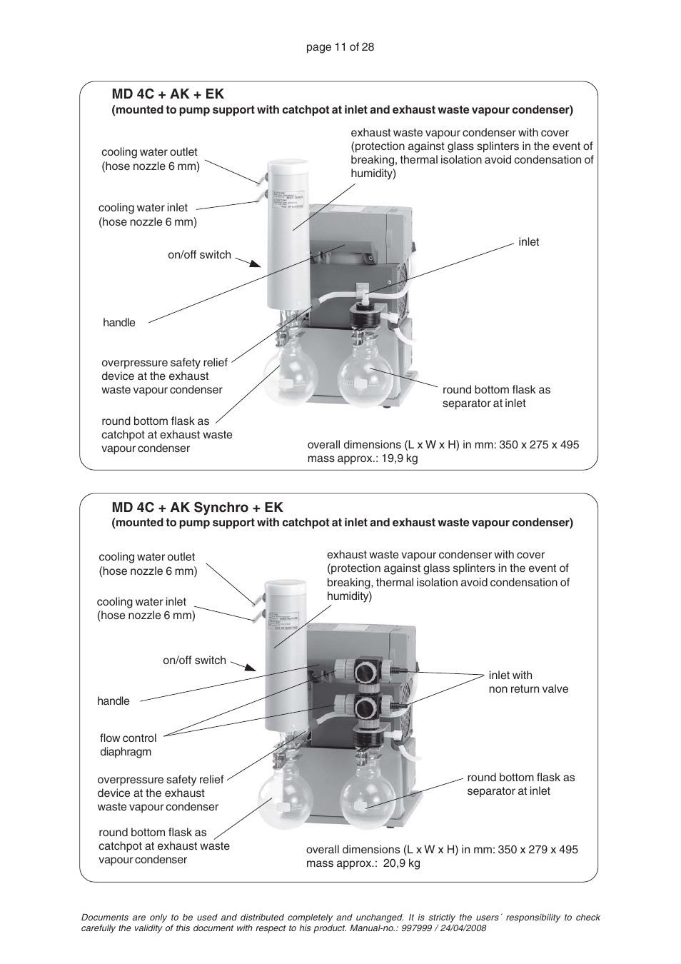 VACUUBRAND MZ 4C User Manual | Page 11 / 28