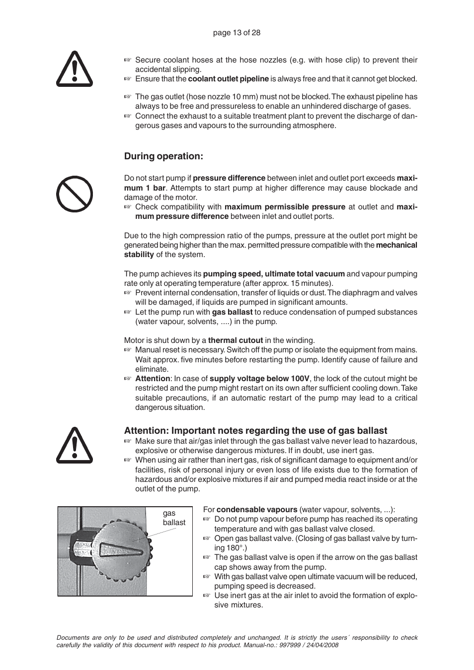 VACUUBRAND MZ 4C User Manual | Page 13 / 28