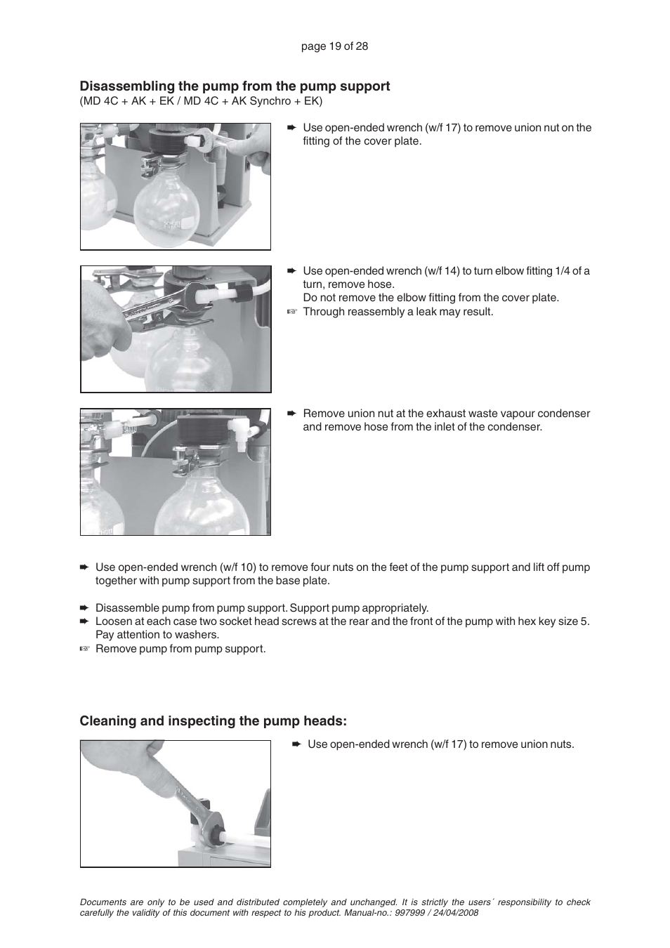 VACUUBRAND MZ 4C User Manual | Page 19 / 28