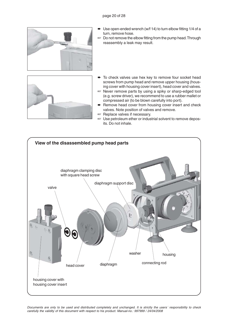 VACUUBRAND MZ 4C User Manual | Page 20 / 28