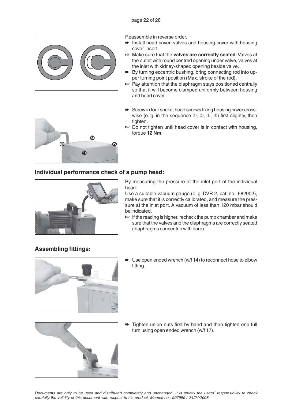 VACUUBRAND MZ 4C User Manual | Page 22 / 28