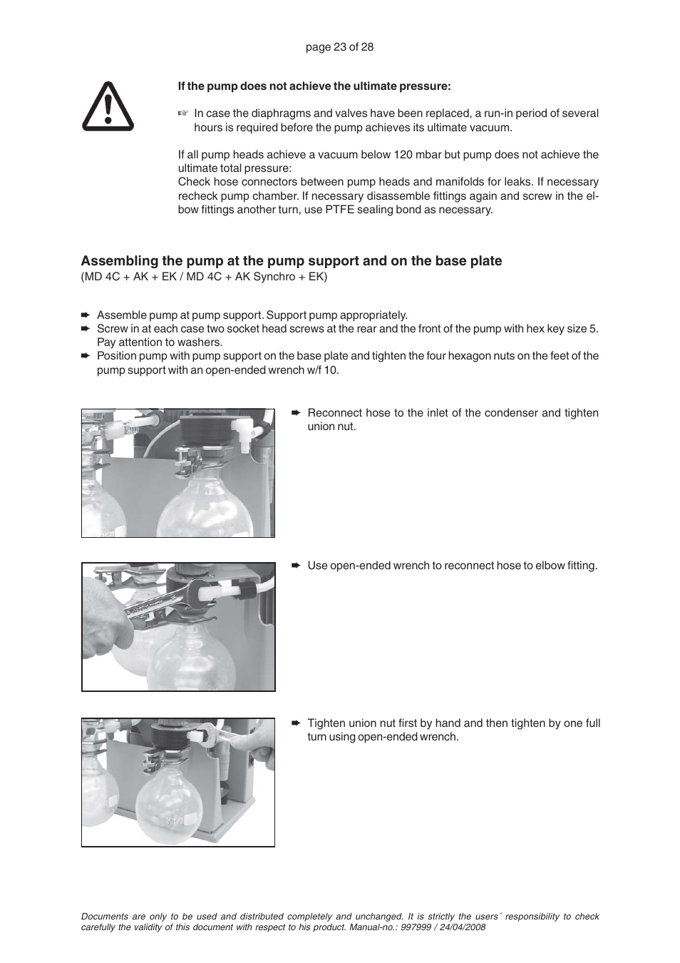 VACUUBRAND MZ 4C User Manual | Page 23 / 28