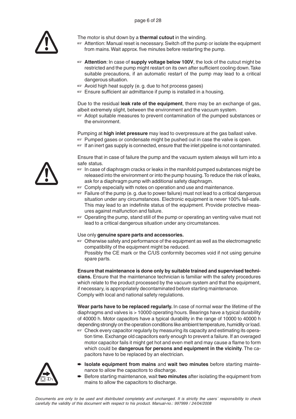 VACUUBRAND MZ 4C User Manual | Page 6 / 28