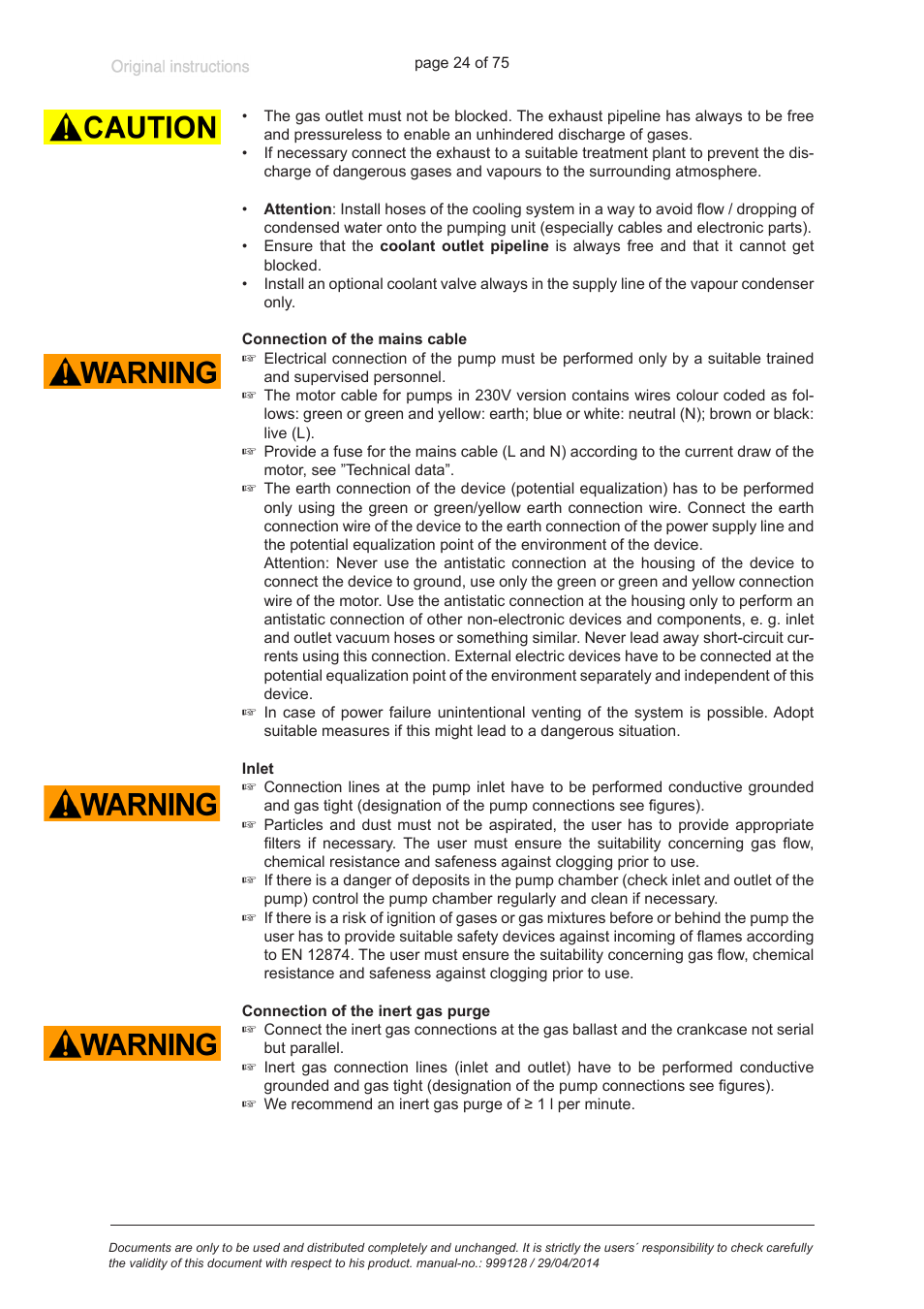 VACUUBRAND MZ 2C EX +IK+EK User Manual | Page 24 / 75