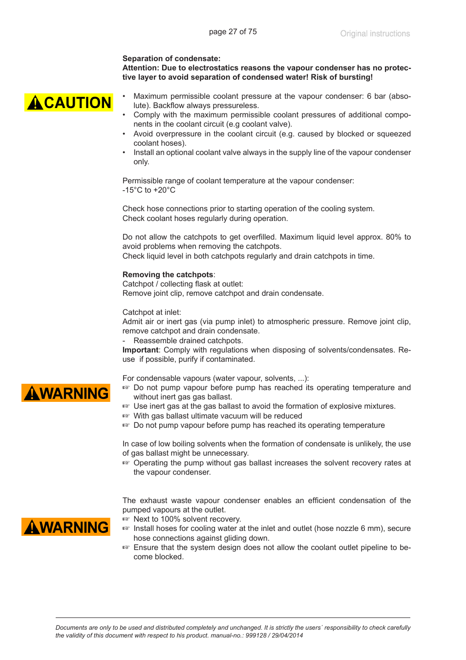 VACUUBRAND MZ 2C EX +IK+EK User Manual | Page 27 / 75