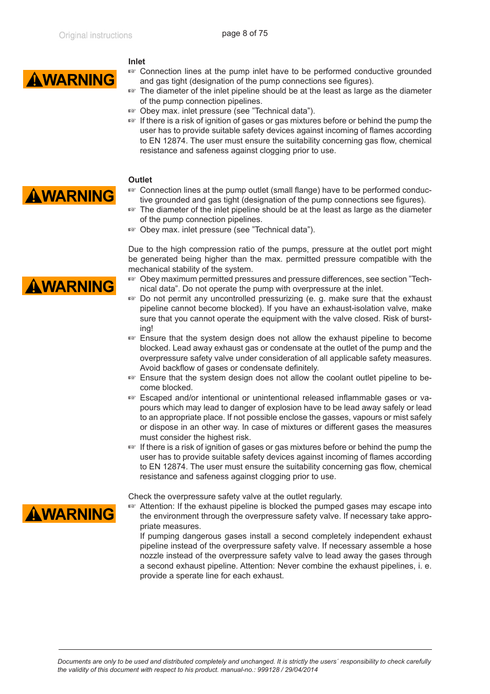 VACUUBRAND MZ 2C EX +IK+EK User Manual | Page 8 / 75
