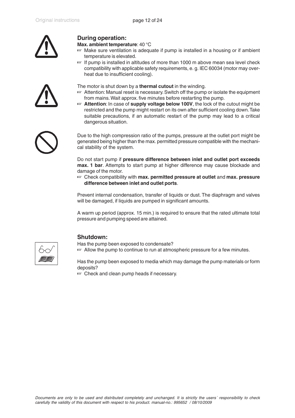 VACUUBRAND MZ 2D User Manual | Page 12 / 24