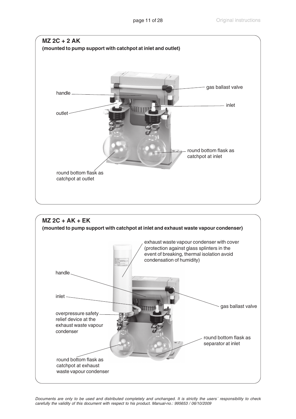 VACUUBRAND MZ 2C +AK+EK User Manual | Page 11 / 28