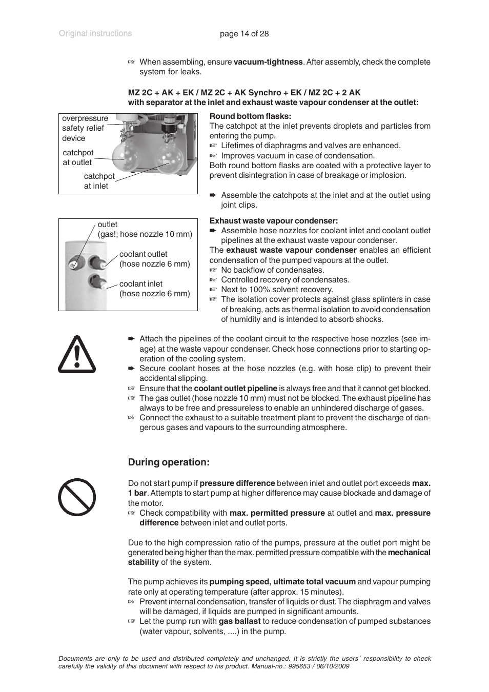 VACUUBRAND MZ 2C +AK+EK User Manual | Page 14 / 28