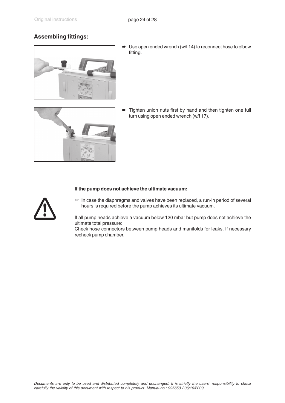 VACUUBRAND MZ 2C +AK+EK User Manual | Page 24 / 28