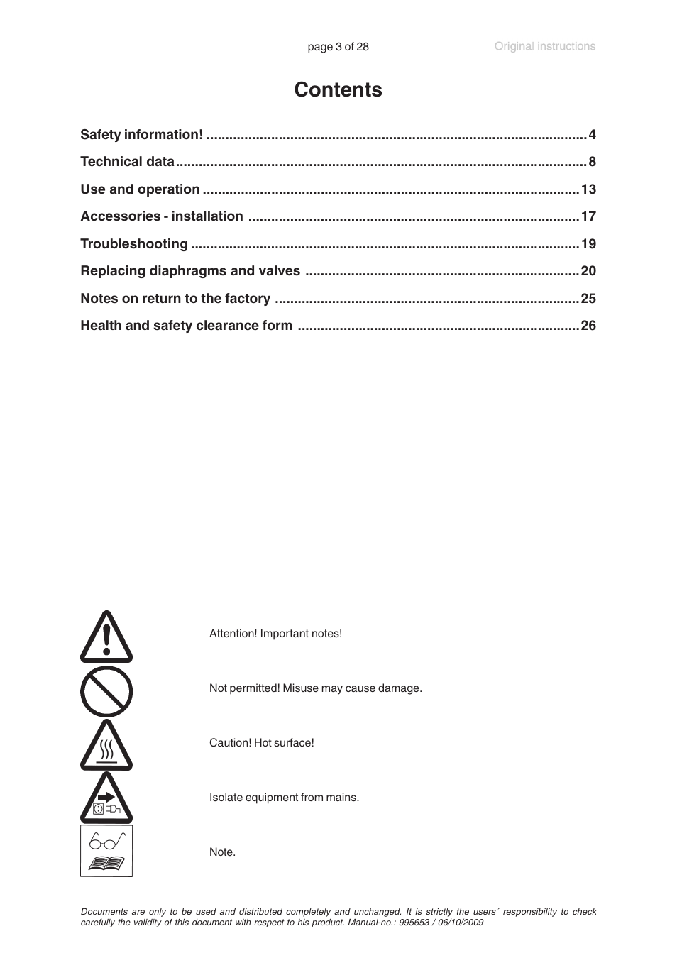 VACUUBRAND MZ 2C +AK+EK User Manual | Page 3 / 28