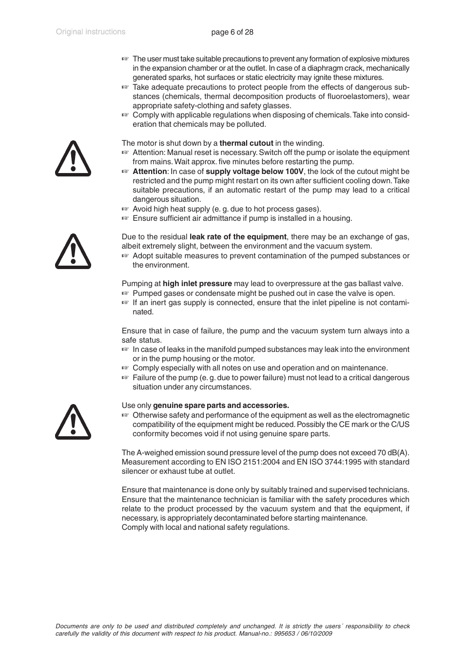 VACUUBRAND MZ 2C +AK+EK User Manual | Page 6 / 28