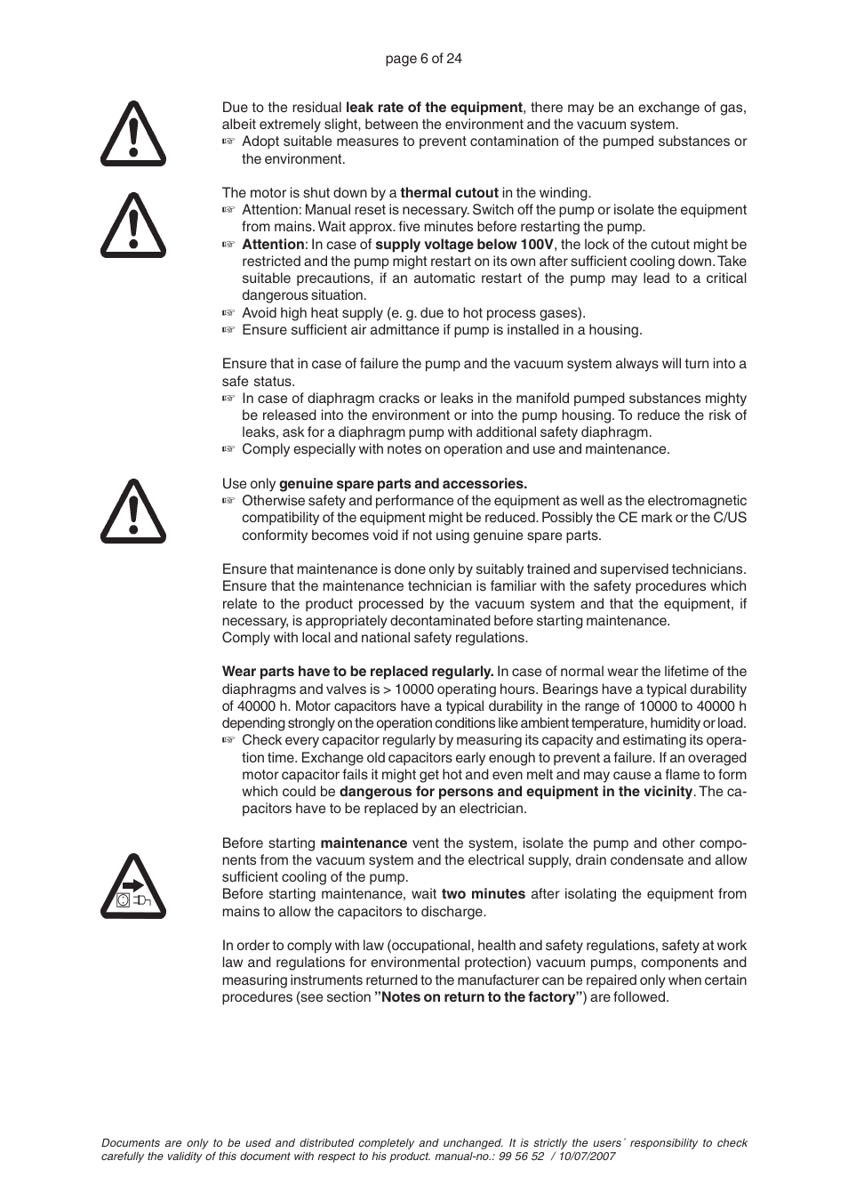 VACUUBRAND ME 2SI User Manual | Page 10 / 28