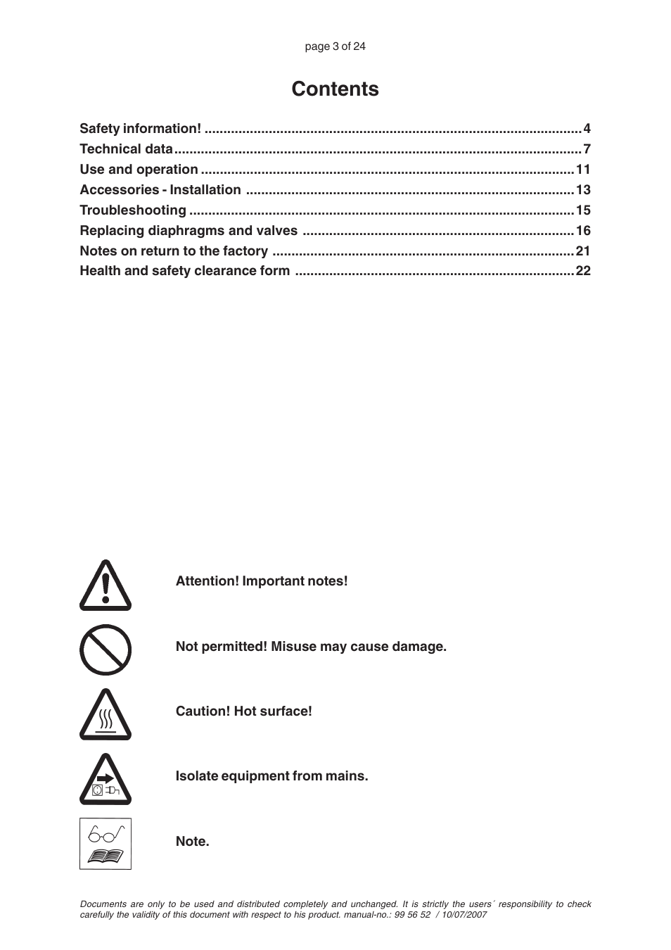 VACUUBRAND ME 2SI User Manual | Page 7 / 28