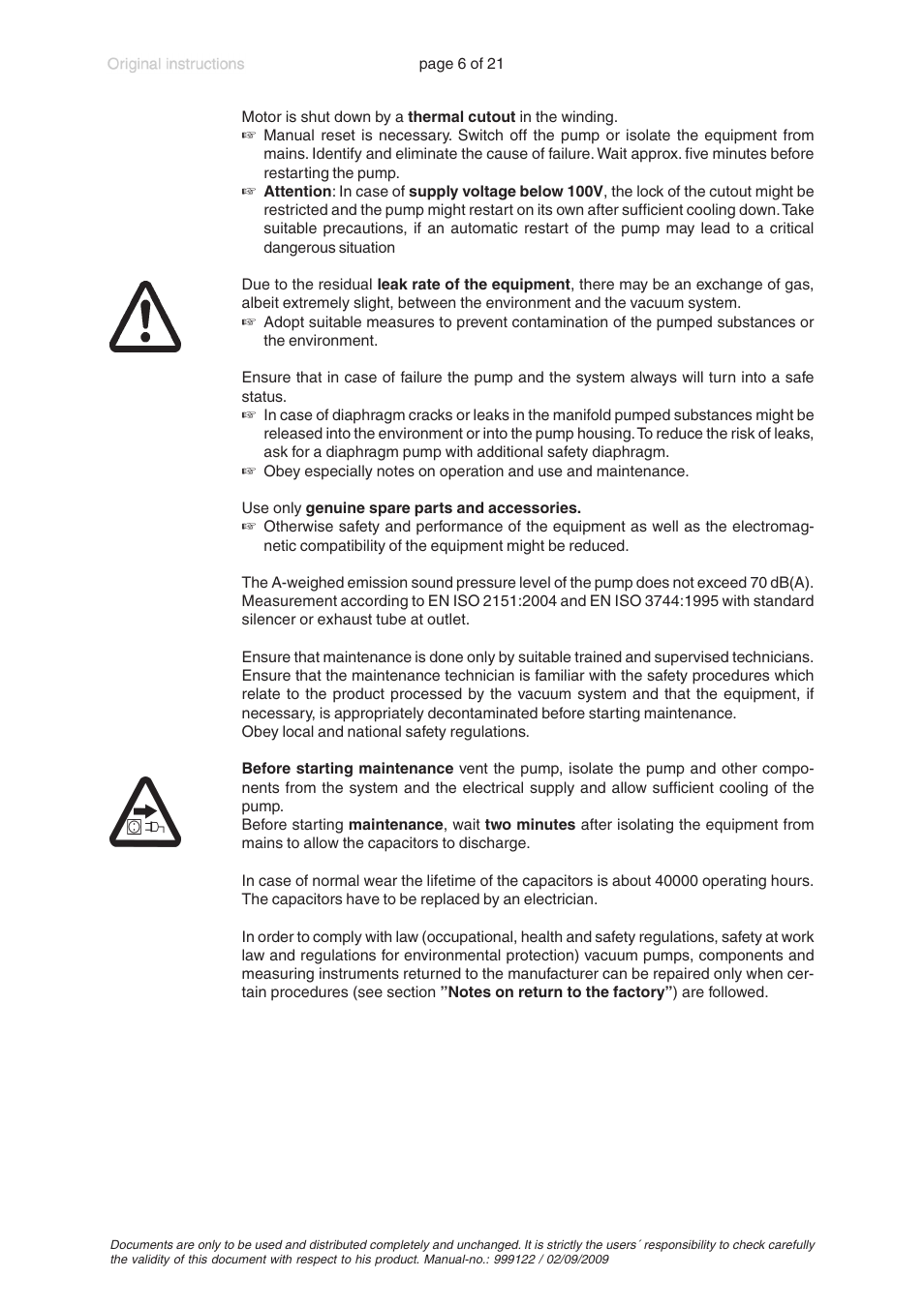 VACUUBRAND ME 4R User Manual | Page 6 / 21