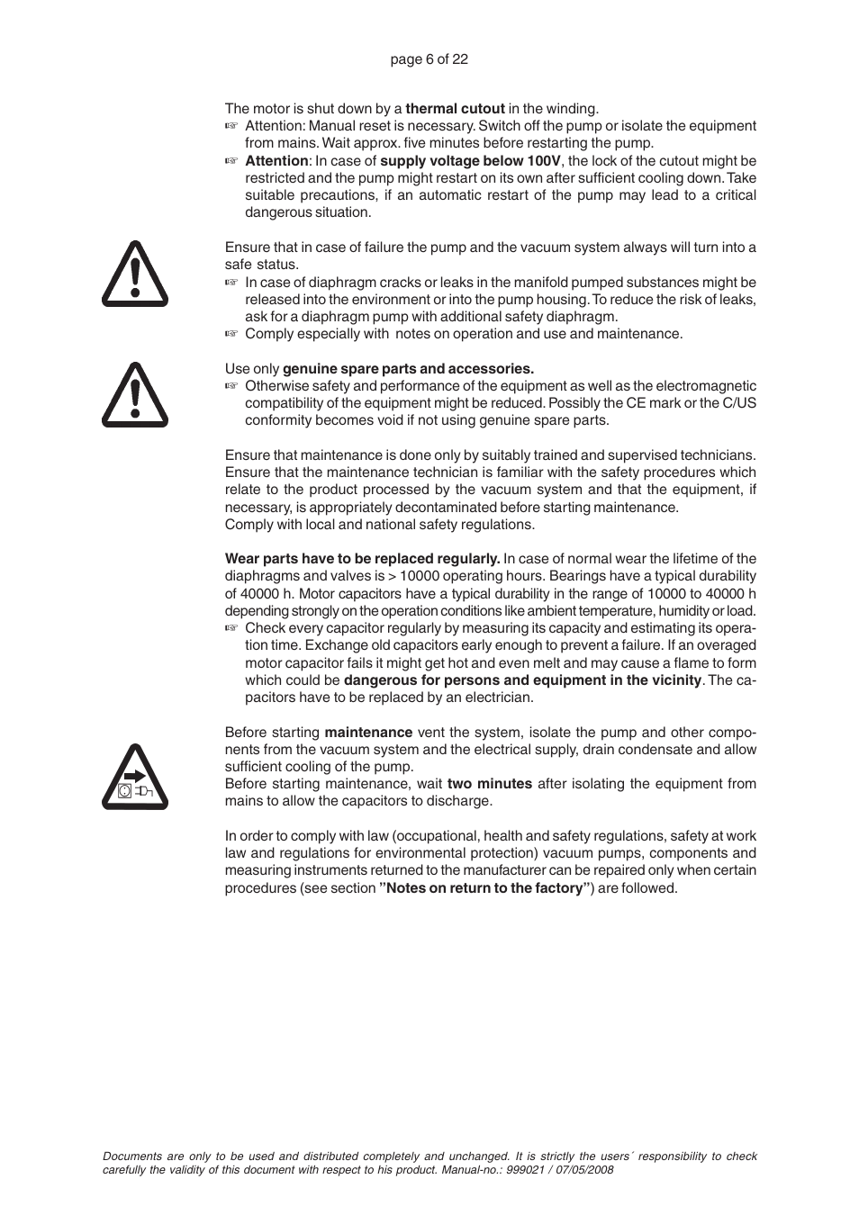 VACUUBRAND ME 8S User Manual | Page 10 / 26
