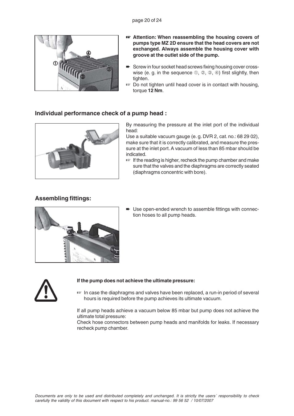 VACUUBRAND MZ 2S User Manual | Page 24 / 28