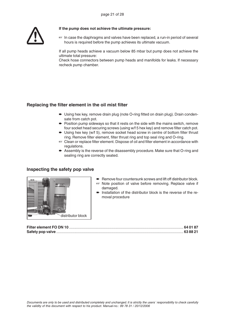 VACUUBRAND RC 5 User Manual | Page 21 / 28