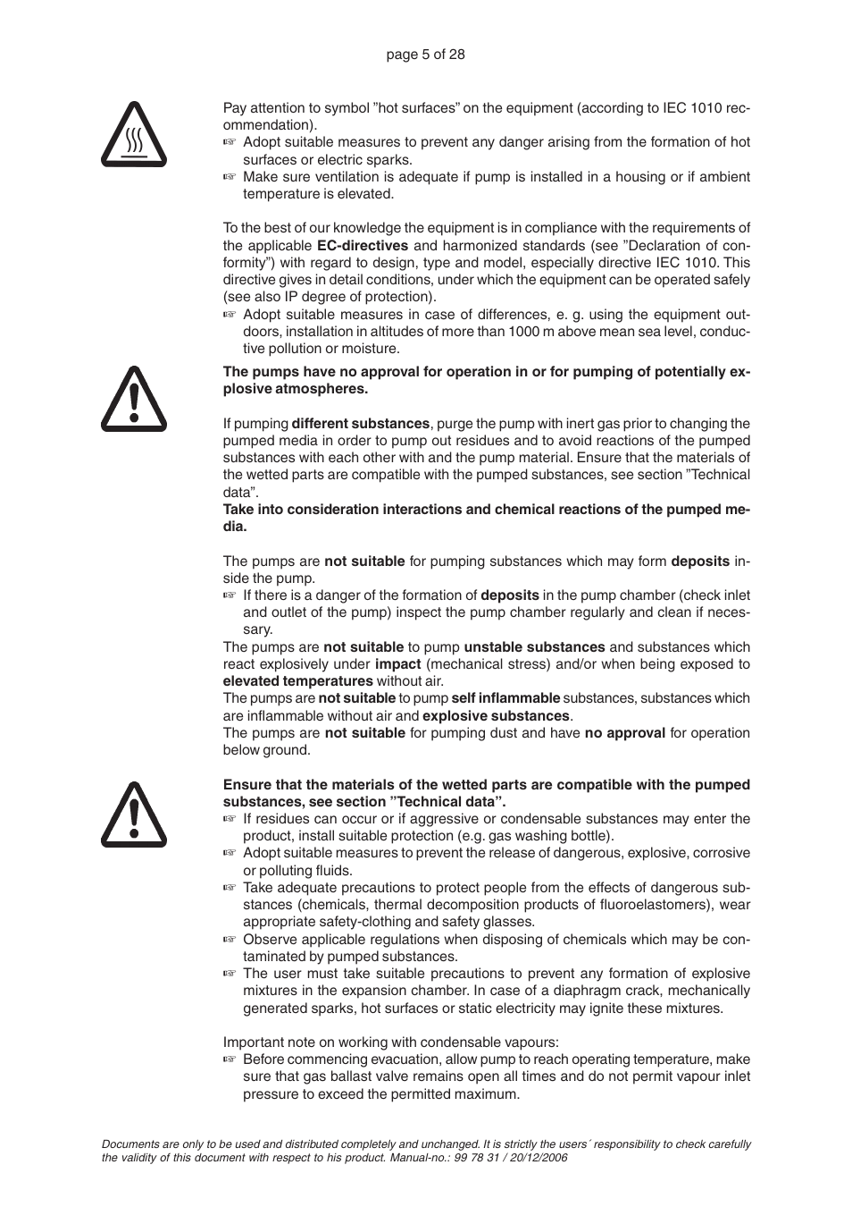 VACUUBRAND RC 5 User Manual | Page 5 / 28