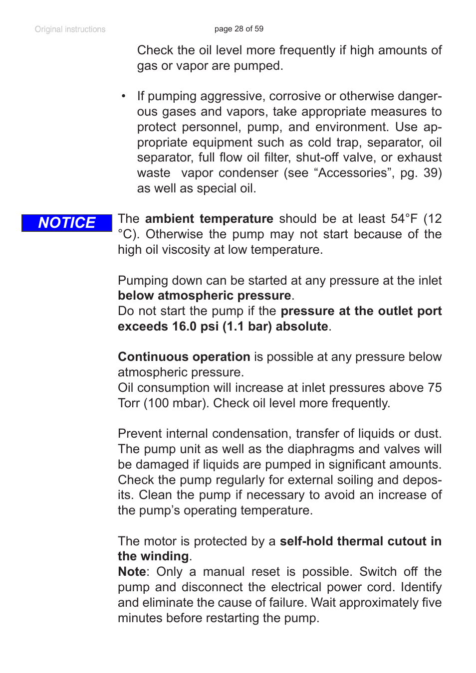 Notice | VACUUBRAND RC 6 User Manual | Page 28 / 59