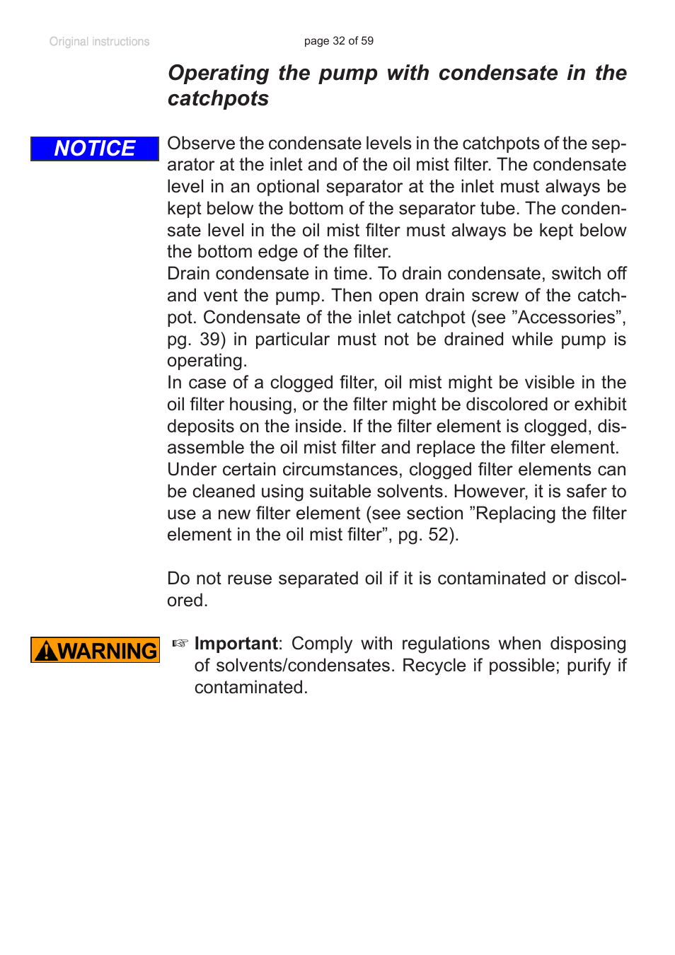 Notice | VACUUBRAND RC 6 User Manual | Page 32 / 59