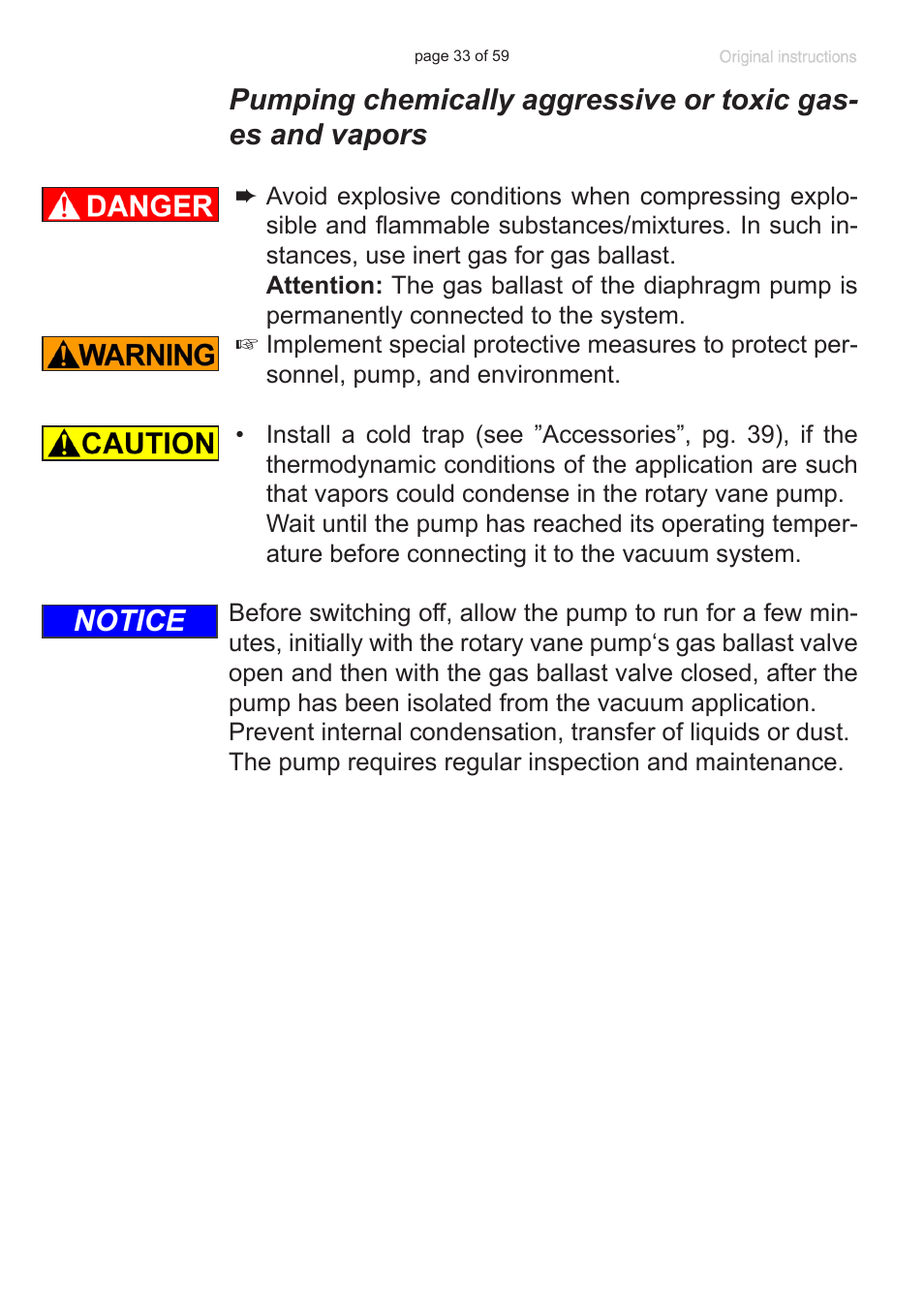 Notice | VACUUBRAND RC 6 User Manual | Page 33 / 59