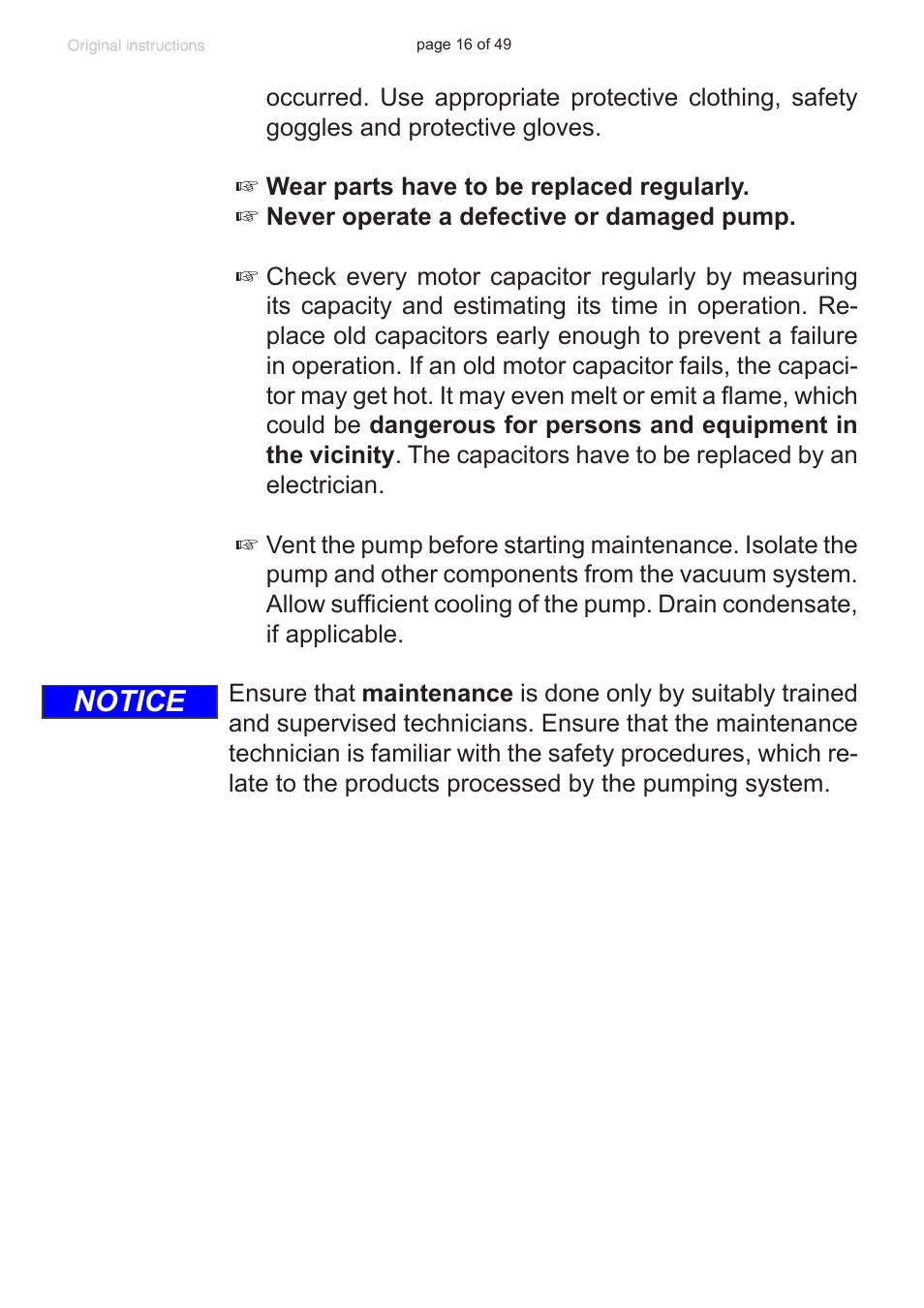 Notice | VACUUBRAND RZ 9 User Manual | Page 16 / 49