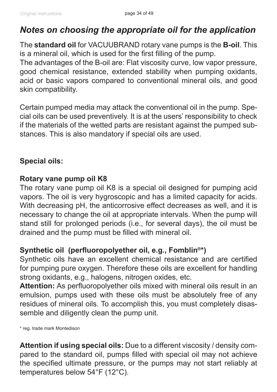 VACUUBRAND RZ 9 User Manual | Page 34 / 49