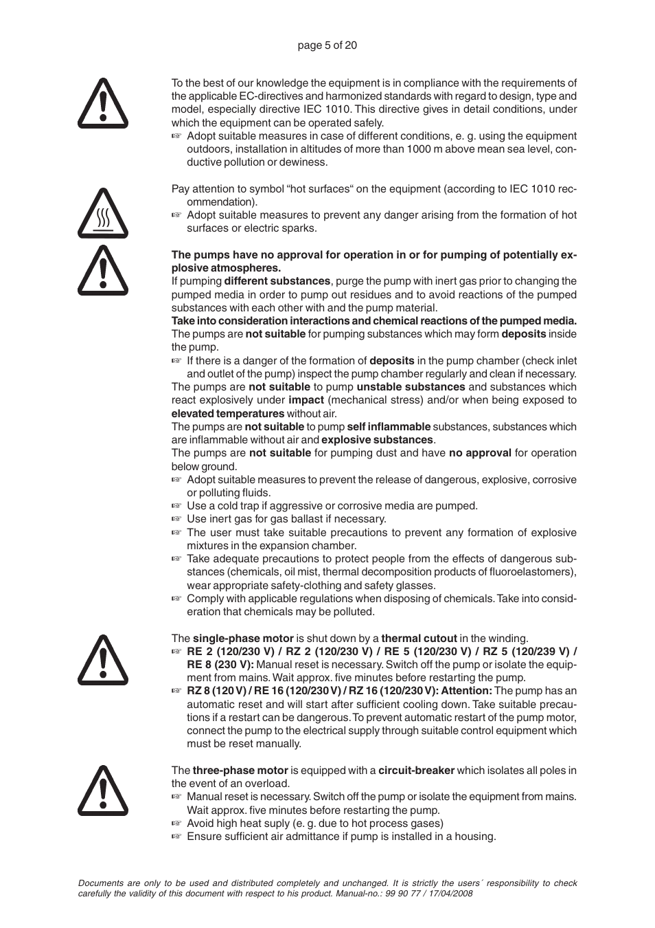 VACUUBRAND RZ 8 User Manual | Page 5 / 20