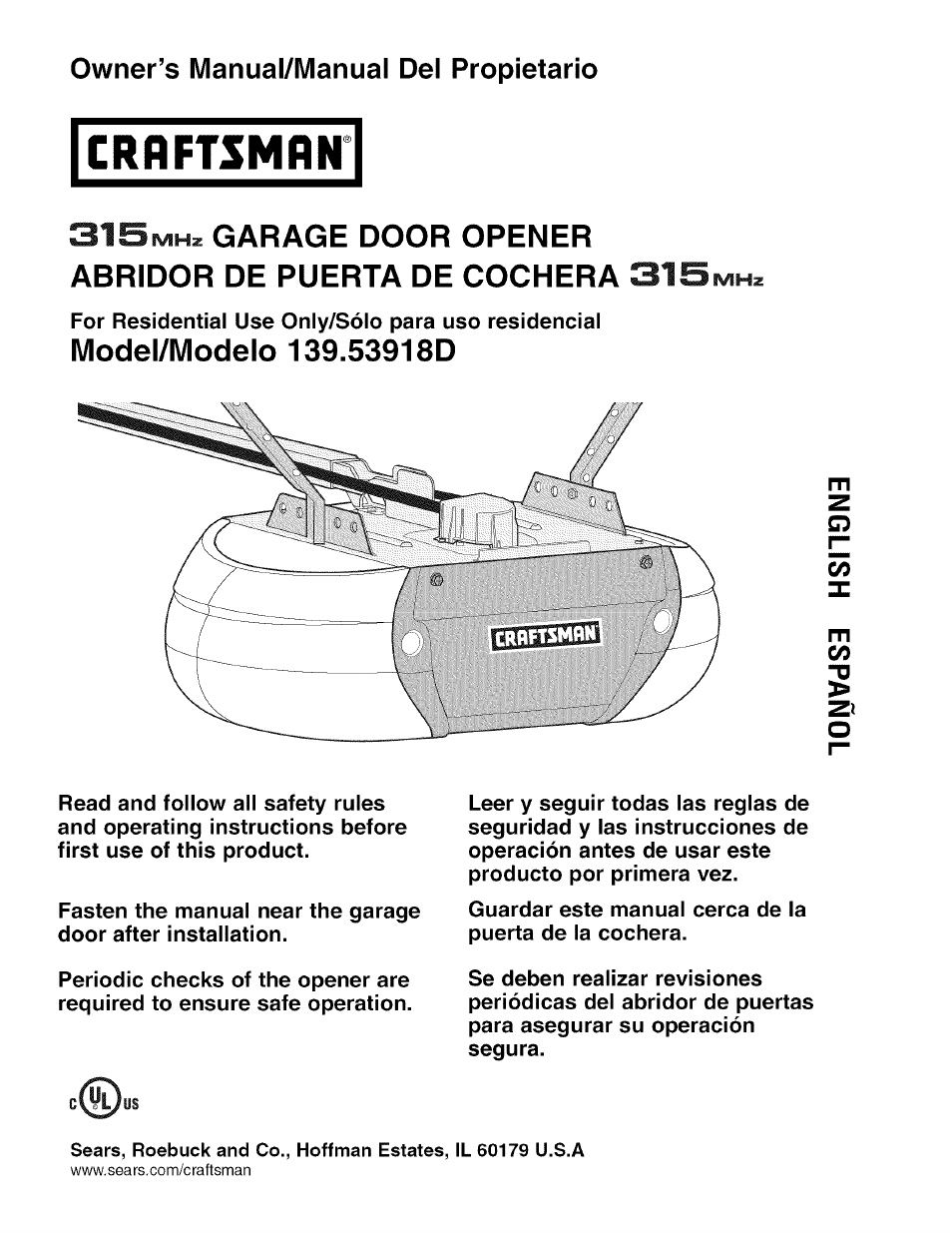 Craftsman 139.53918d User Manual | 79 pages