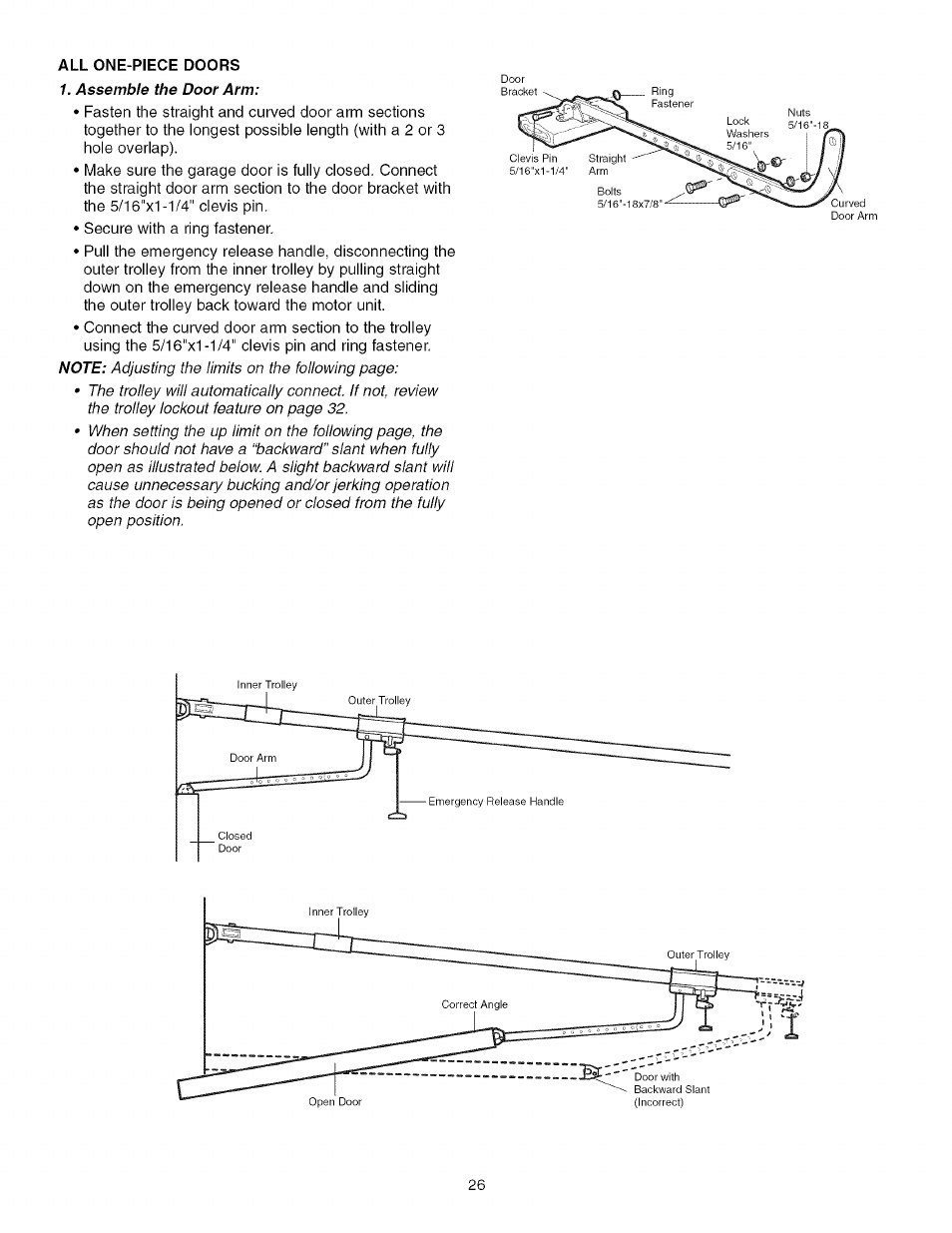 All one-piece doors | Craftsman 139.53918d User Manual | Page 26 / 79