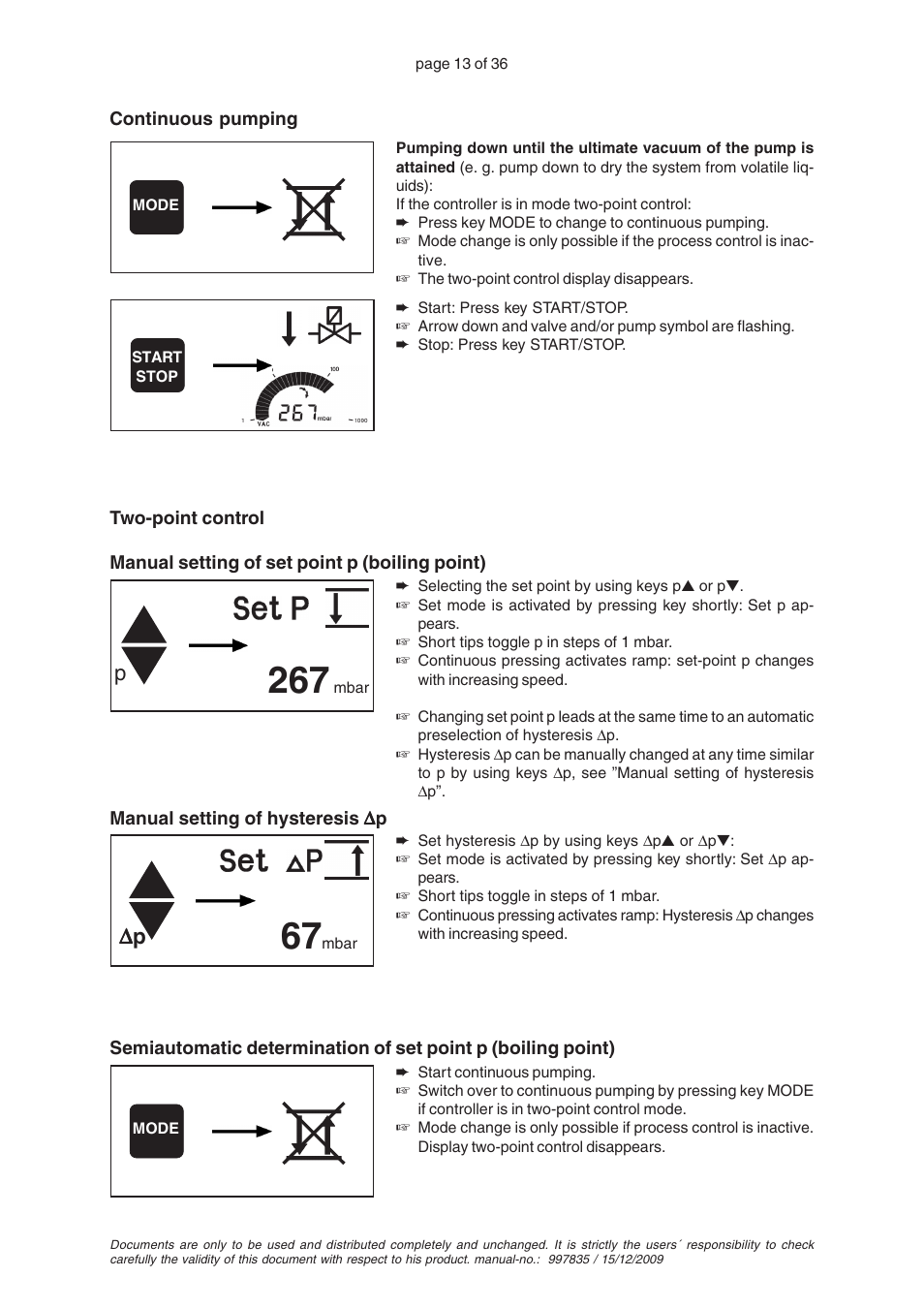 Δδ p | VACUUBRAND CVC 2II User Manual | Page 13 / 36