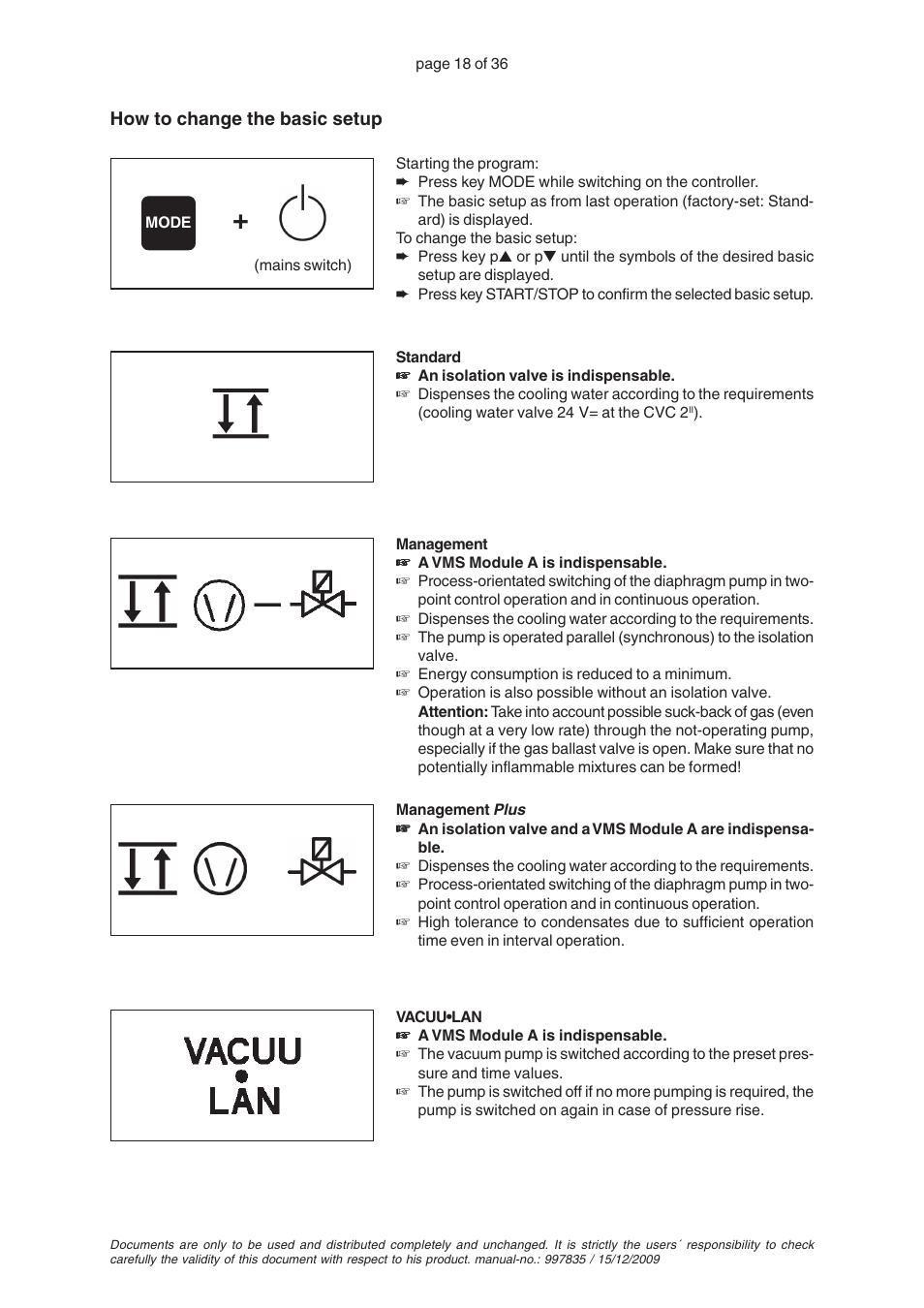 VACUUBRAND CVC 2II User Manual | Page 18 / 36