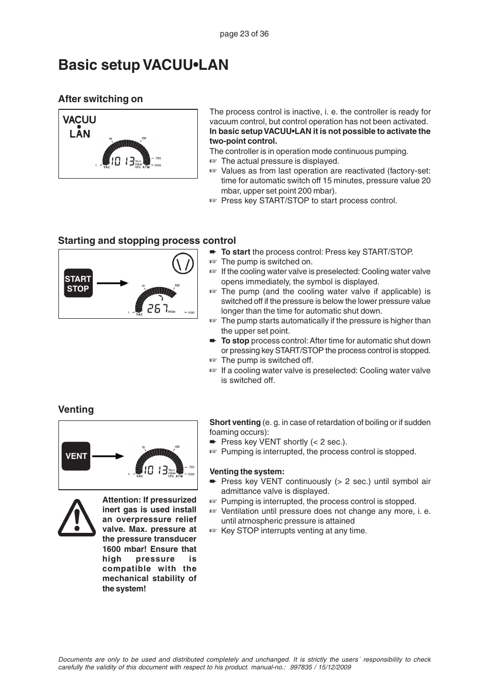 Basic setup vacuulan, Basic setup vacuu•lan | VACUUBRAND CVC 2II User Manual | Page 23 / 36