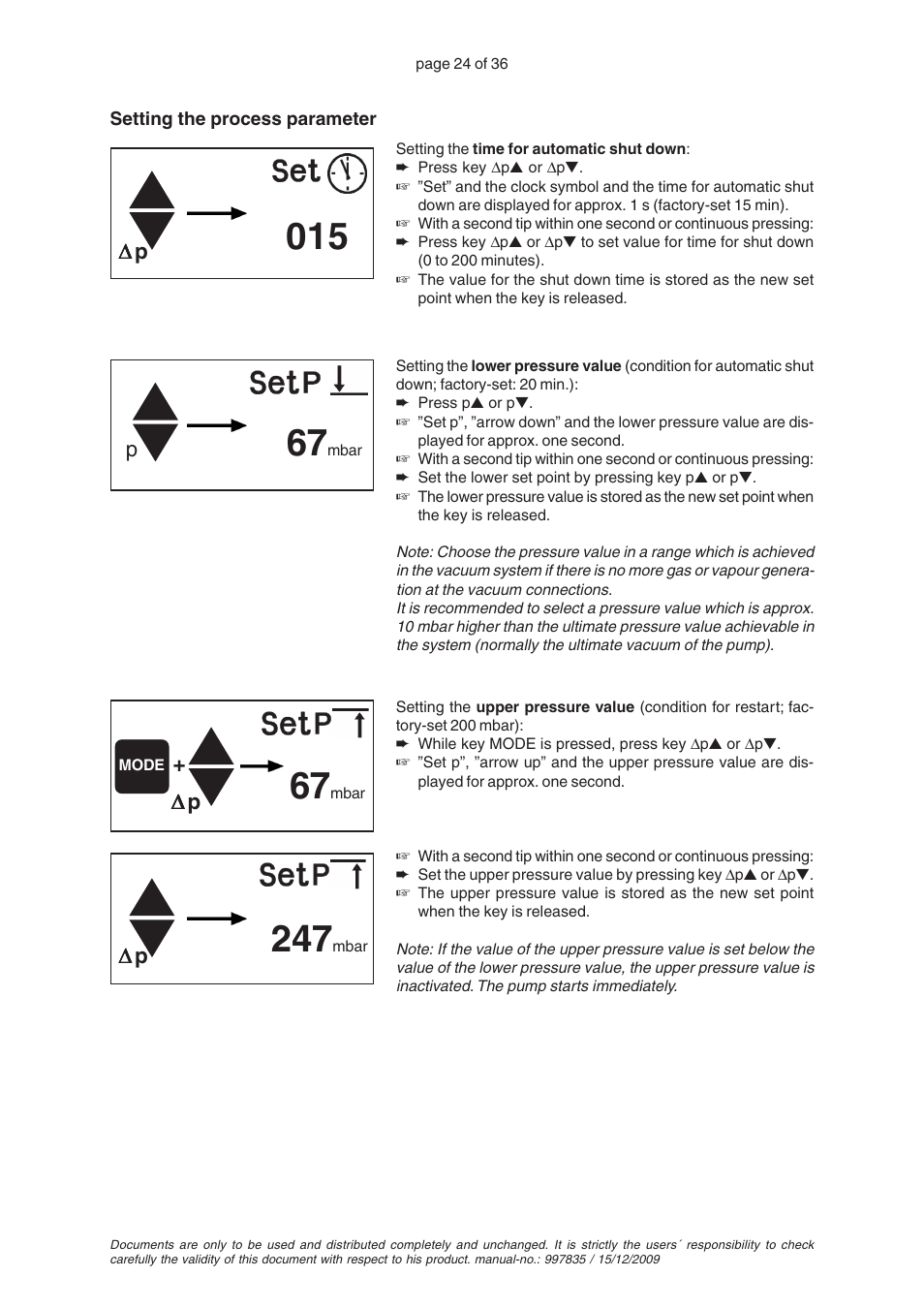 VACUUBRAND CVC 2II User Manual | Page 24 / 36