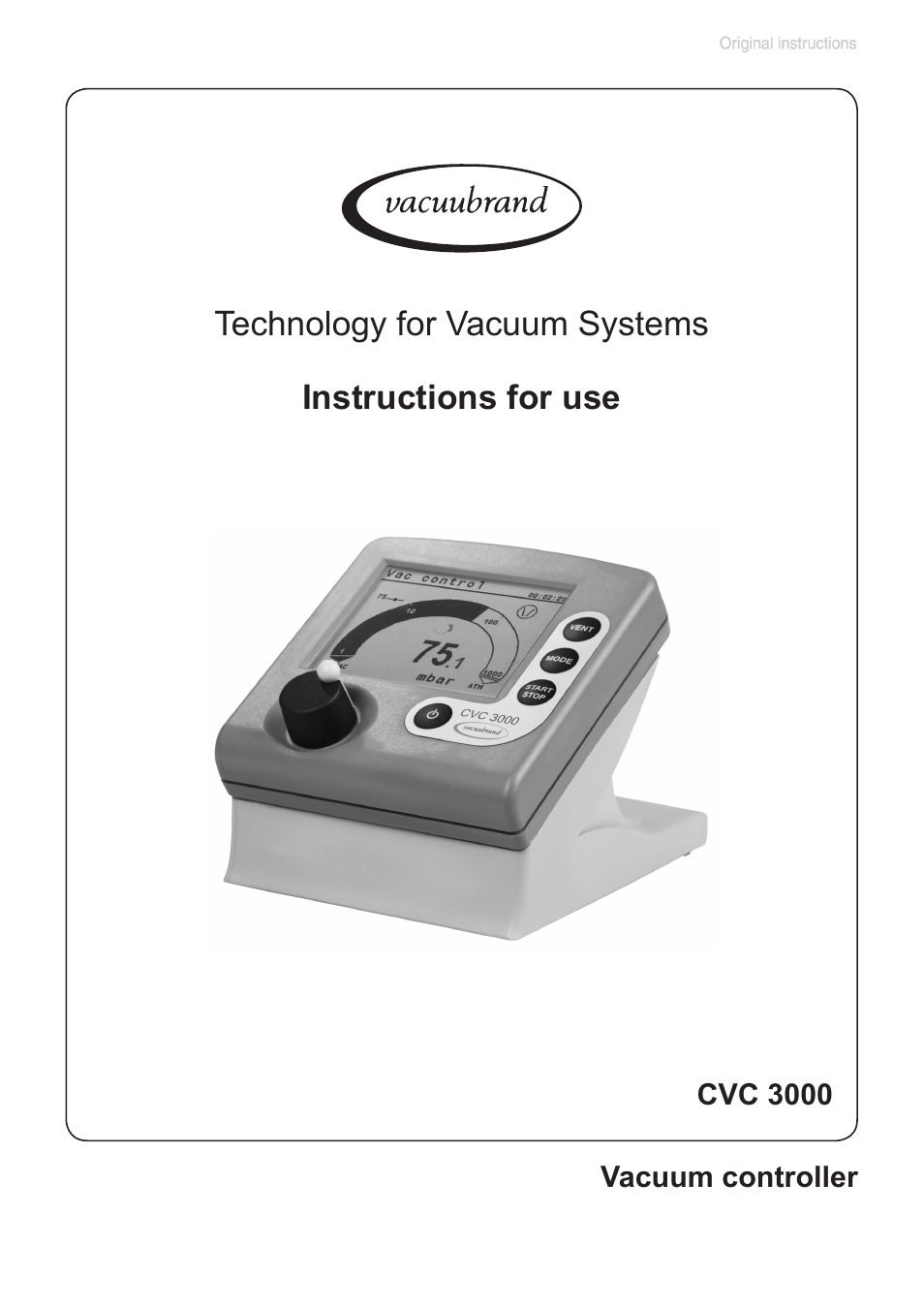 VACUUBRAND CVC 3000 User Manual | 80 pages