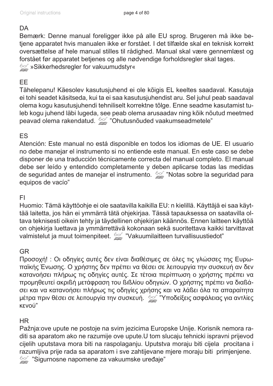 VACUUBRAND CVC 3000 User Manual | Page 4 / 80
